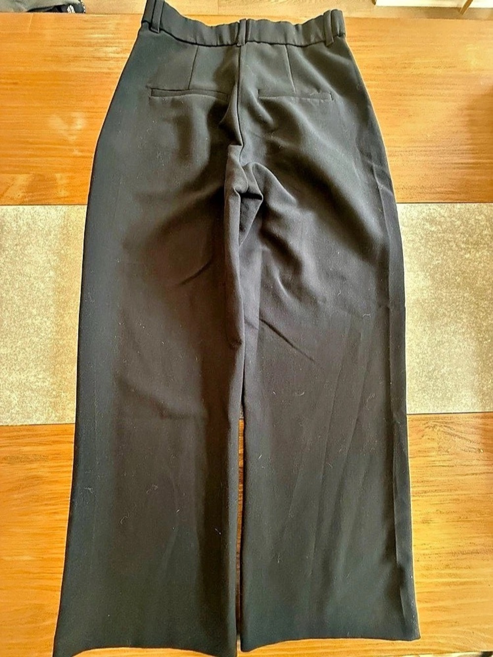 Abercrombie & Fitch Curve Love A&F Sloane Tailored Wide Leg Pant Sloane Black - Picture 2 of 3